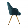 Étkezőszék, Velvet szövet sötétkék/sárgaréz, FARAH