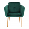 Dizájner fotel, smaragd Velvet szövet, AVETA