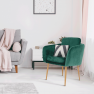 Dizájner fotel, smaragd Velvet szövet, AVETA