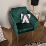Dizájner fotel, smaragd Velvet szövet, AVETA