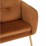 Dizájner fotel, terrakotta Velvet szövet, AVETA