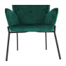Dizájnos fotel, smaragd Velvet anyag, SURIL