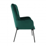 Dizájnos fotel, smaragd Velvet anyag, SURIL