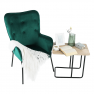 Dizájnos fotel, smaragd Velvet anyag, SURIL