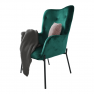 Dizájnos fotel, smaragd Velvet anyag, SURIL