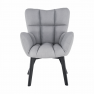 Dizájnos fotel, szürke/fekete, FONDAR Dizájnos fotel, szürke/fekete, FONDAR