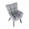 Dizájnos fotel, szürke/fekete, FONDAR Dizájnos fotel, szürke/fekete, FONDAR