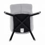Dizájnos fotel, szürke/fekete, FONDAR Dizájnos fotel, szürke/fekete, FONDAR