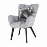 Dizájnos fotel, szürke/fekete, FONDAR Dizájnos fotel, szürke/fekete, FONDAR