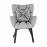 Dizájnos fotel, szürke/fekete, FONDAR Dizájnos fotel, szürke/fekete, FONDAR