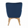 Dizájnos fotel, kék Velvet anyag, FODIL