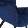 Dizájnos fotel, kék/fekete, FONDAR