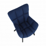 Dizájnos fotel, kék/fekete, FONDAR