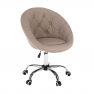 Forgószék, szürkésbarna TAUPE textilbőr, KONOR