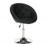 Forgó fotel, fekete/króm, GULEN