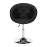 Forgó fotel, fekete/króm, GULEN