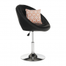 Forgó fotel, fekete/króm, GULEN