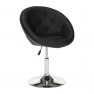 Forgó fotel, fekete/króm, GULEN