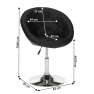 Forgó fotel, fekete/króm, GULEN