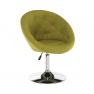 Forgó fotel, sárgászöld/króm, GULEN