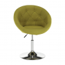 Forgó fotel, sárgászöld/króm, GULEN
