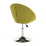 Forgó fotel, sárgászöld/króm, GULEN