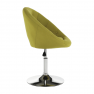 Forgó fotel, sárgászöld/króm, GULEN