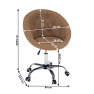 Forgószék, világosbarna, anyag, KONOR