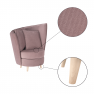 Fotel Art Deco stílusban, rózsaszín Kronos szövet/tölgy, ROUND NEW Fotel Art Deco stílusban, rózsaszín Kronos szövet/tölgy, ROUND NEW