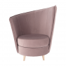Fotel Art Deco stílusban, rózsaszín Kronos szövet/tölgy, ROUND NEW Fotel Art Deco stílusban, rózsaszín Kronos szövet/tölgy, ROUND NEW