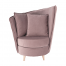 Fotel Art Deco stílusban, rózsaszín Kronos szövet/tölgy, ROUND NEW Fotel Art Deco stílusban, rózsaszín Kronos szövet/tölgy, ROUND NEW