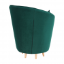 Fotel Art Deco stílusban, smaragd Kronos szövet/tölgy, ROUND NEW