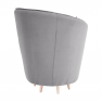 Fotel Art Deco stílusban, világosszürke Paros szövet/tölgy, ROUND NEW