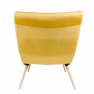 Fotel lábtartóval, sárga Velvet szövet/kaucsukfa, KIRILO