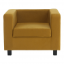Fotel mustár színű szövet, LUANA