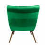 Fotel lábtartóval, zöld Velvet szövet/kaucsukfa, KIRILO