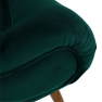 Fotel lábtartóval, zöld Velvet szövet/kaucsukfa, KIRILO