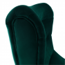 Fotel lábtartóval, zöld Velvet szövet/kaucsukfa, KIRILO