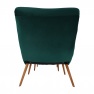 Fotel lábtartóval, zöld Velvet szövet/kaucsukfa, KIRILO
