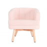Fotel műszőrméből, rózsaszín/természetes, MAINO