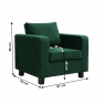 Fotel smaragd szövet, LUANA Fotel smaragd szövet, LUANA
