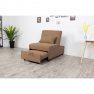 Fotel ágyfunkcióval, barna anyag, OKSIN