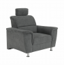 Fotel, szürke szövet, SANTIAGO