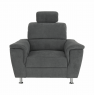 Fotel, szürke szövet, SANTIAGO