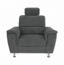 Fotel, szürke szövet, SANTIAGO