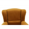 Füles fotel puffal, szövet mustár, ASTRID
