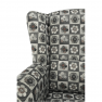 füles fotel puffal, szövet patchwork N1, ASTRID