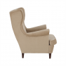 Füles fotel, arany-bézs/dió, RUFINO