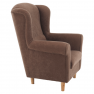 Füles fotel, barna szövet, CHARLOT Füles fotel, barna szövet, CHARLOT