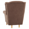 Füles fotel, barna szövet, CHARLOT Füles fotel, barna szövet, CHARLOT